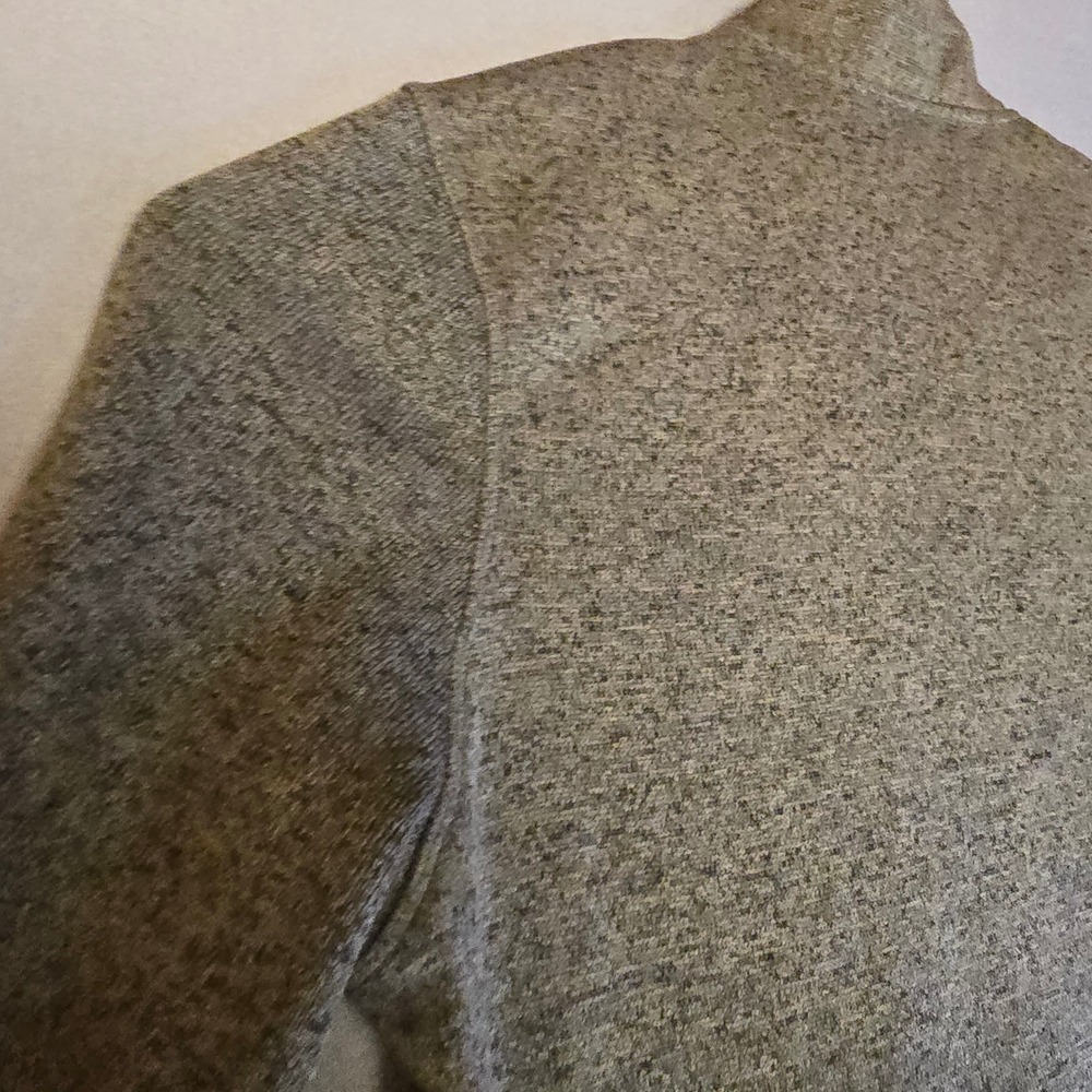 Eddie Bauer Mens XXL Quarter Zip Pullover Fleece Sweater Olive Green Marl 0162 - Picture 13 of 16